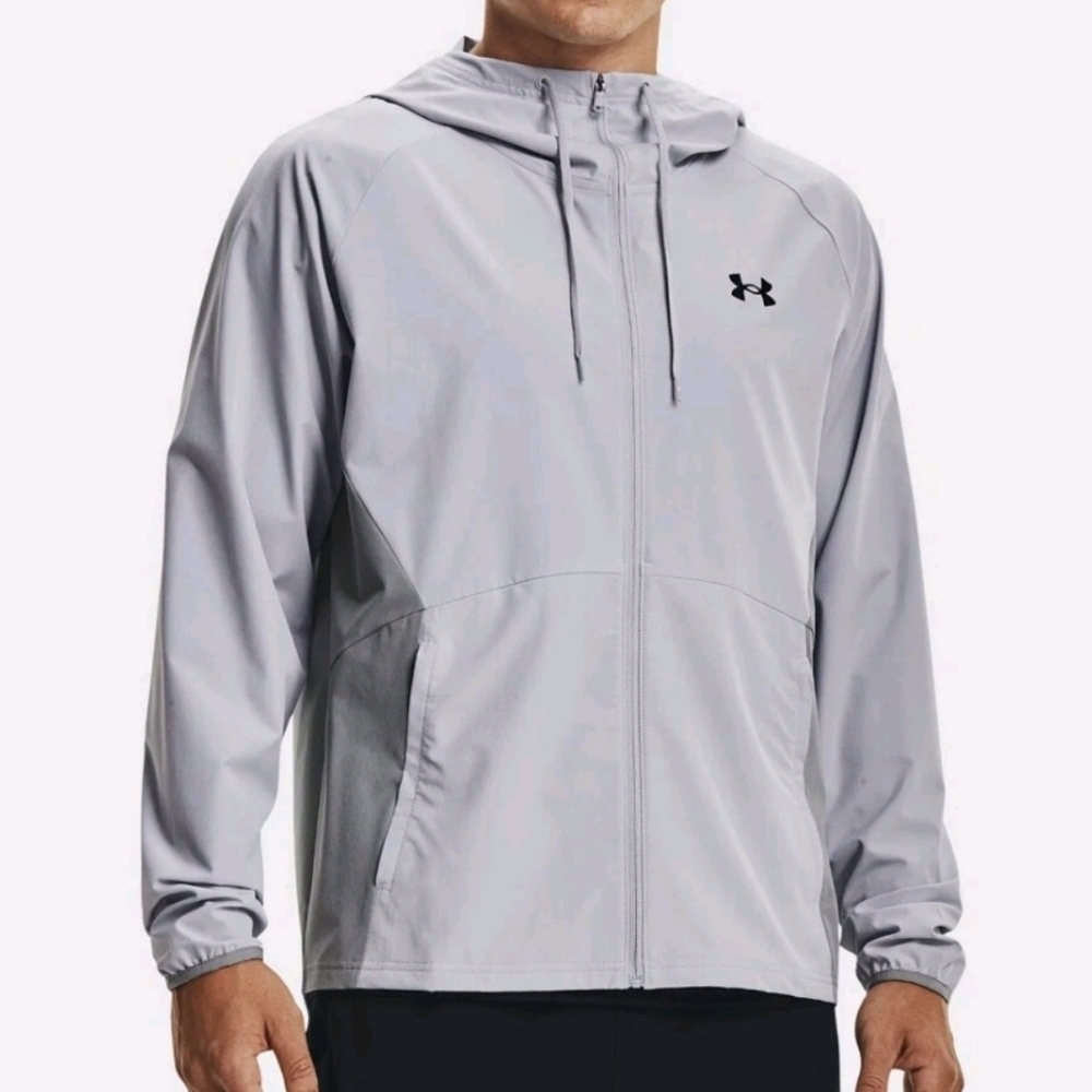 Under Armour Men’s UA Storm Forefront Hooded Jacket Size XXL light Gray